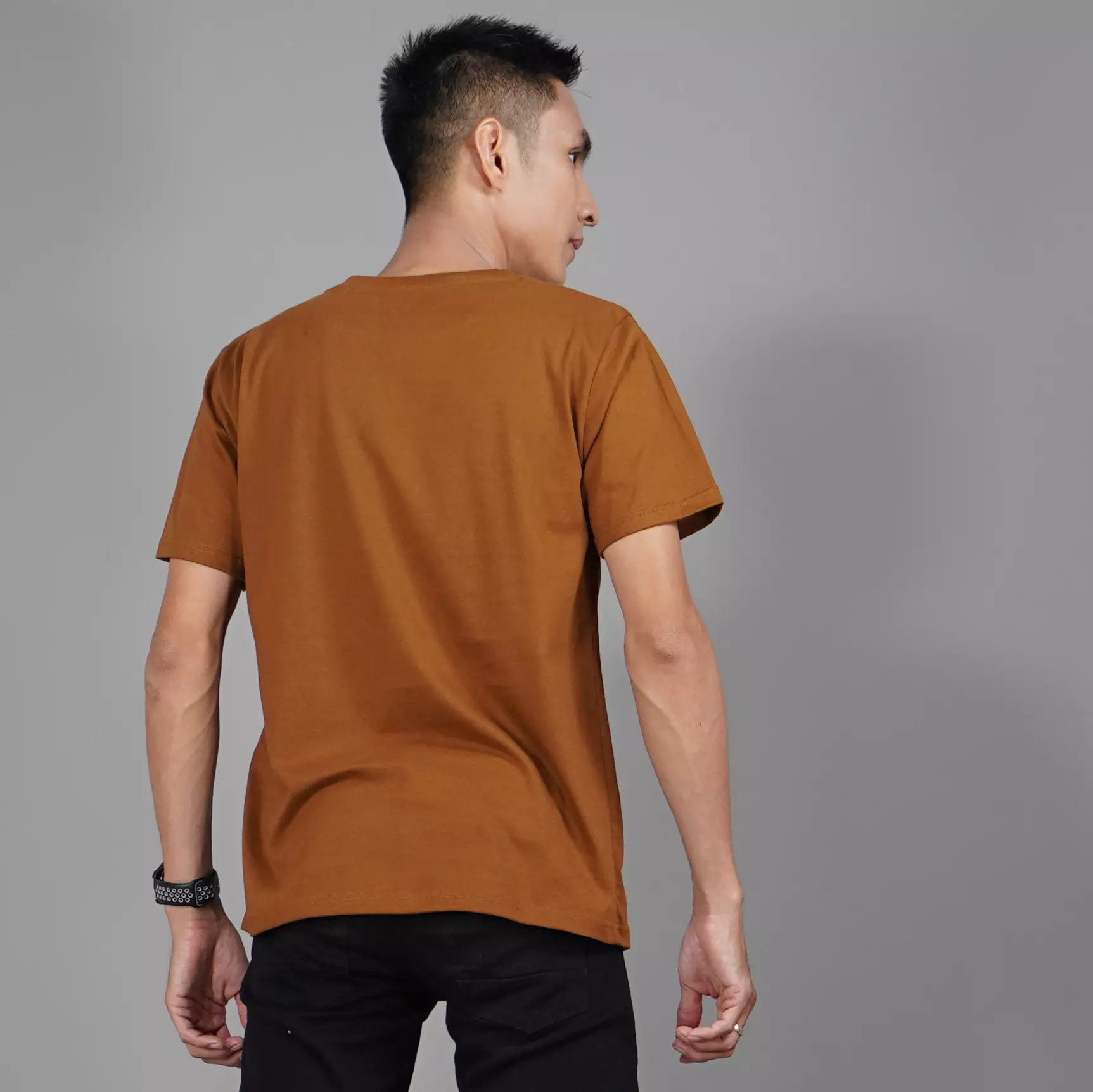  Kaos Polos Pria Lengan Pendek Cotton TShirt Short Sleeve - Bronze