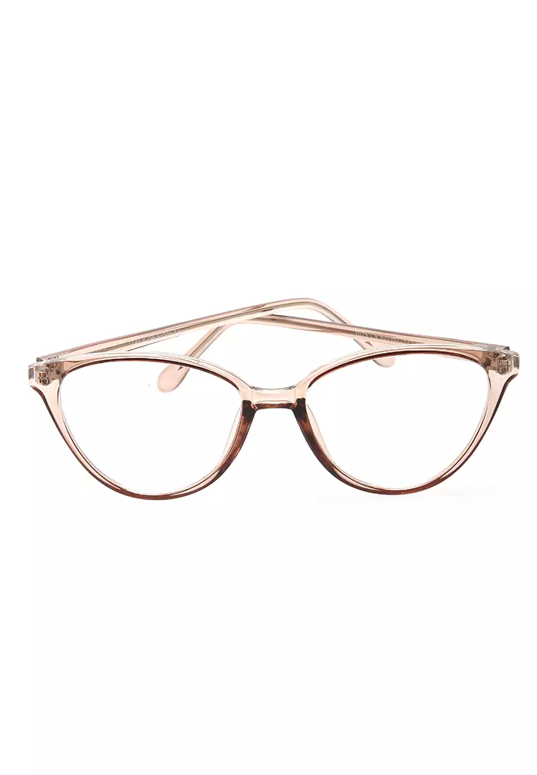 Kiano Kacamata Wanita Cat Eye Design Glasess Frame Material Plastic ORIGINAL - Brown