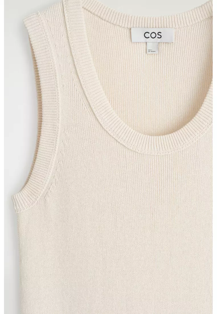 COTTON-SILK TANK DRESS