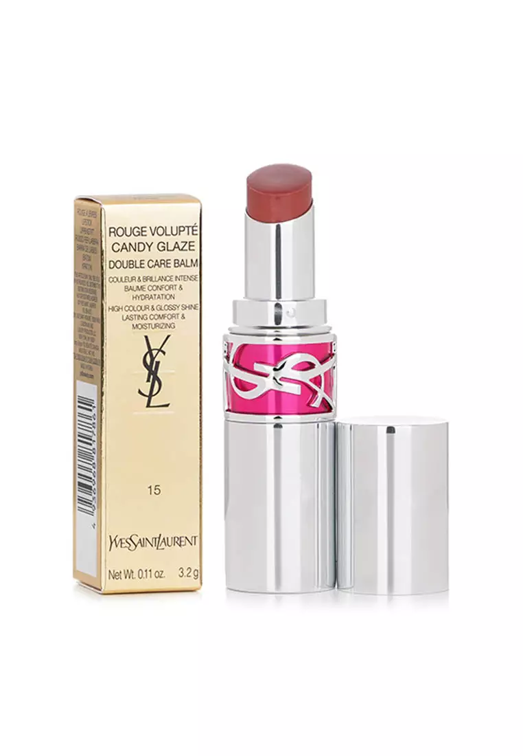 Yves Saint Laurent - Rouge Volupte Candy Glaze Double Care Balm - # 15 Showcasing Nude 3.2g/0.11oz