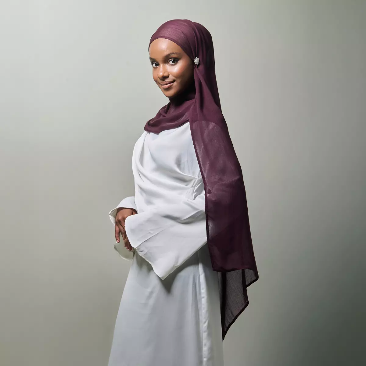 [New Collection] ZM Zaskia Mecca - Leeya Burgundy Pashmina Viscose Muslim - Jilbab Bahan Viscose Premium