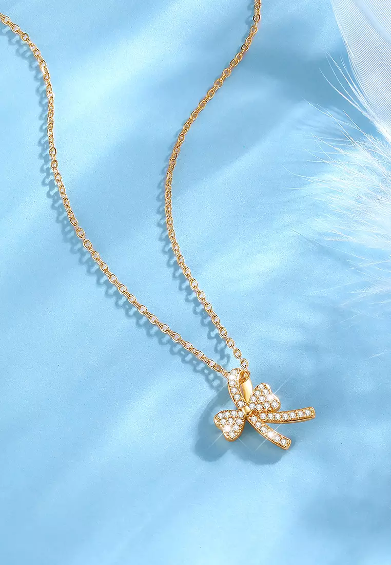 Kalung Wanita Korea Fashion Titanium Anti Pudar Kalung Cewek Original gold color