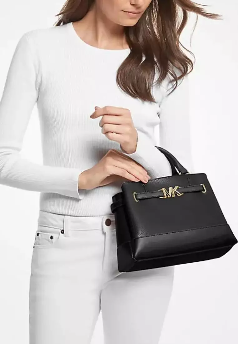 Jual MICHAEL KORS Michael Kors Reed Small Two-Tone Pebbled Leather