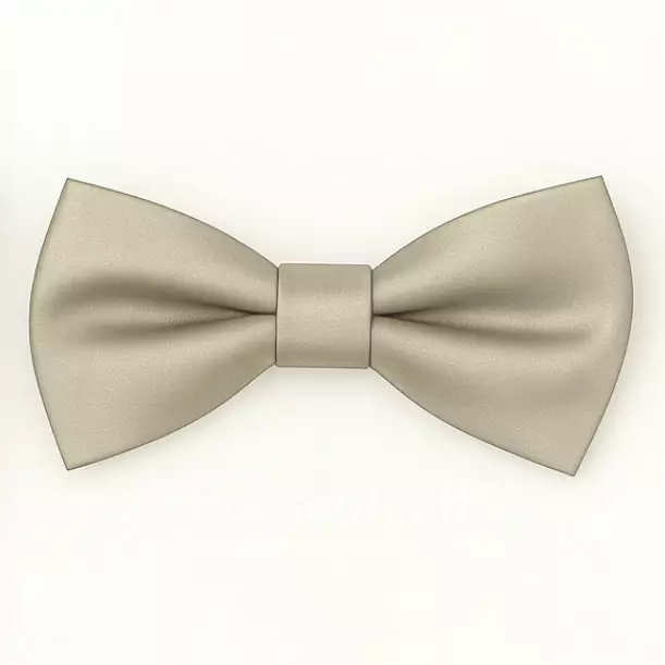 Houseofcuff Dasi Kupu Polos Bowtie Pria Bahan Satin Abu Taupe