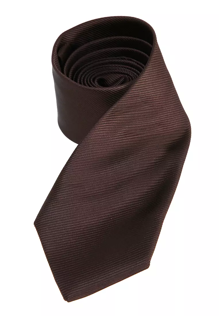 Stranger Dasi Pria Polos Plain Tie Man Neckwear Aksesoris Fashion Material Polyester ORIGINAL - Brown