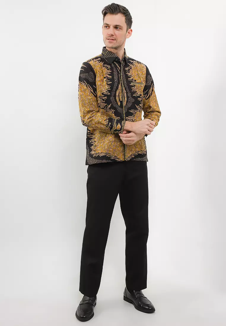 BATIK TALENTA EXCLUSIVE Lengan PANJNG DOBBY SMOCK KATUN HALUS YELLOWS