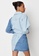 MISSGUIDED blue Diagonal Colourblock Denim Skirt Co Ord 879E1AAA485DFEGS_2