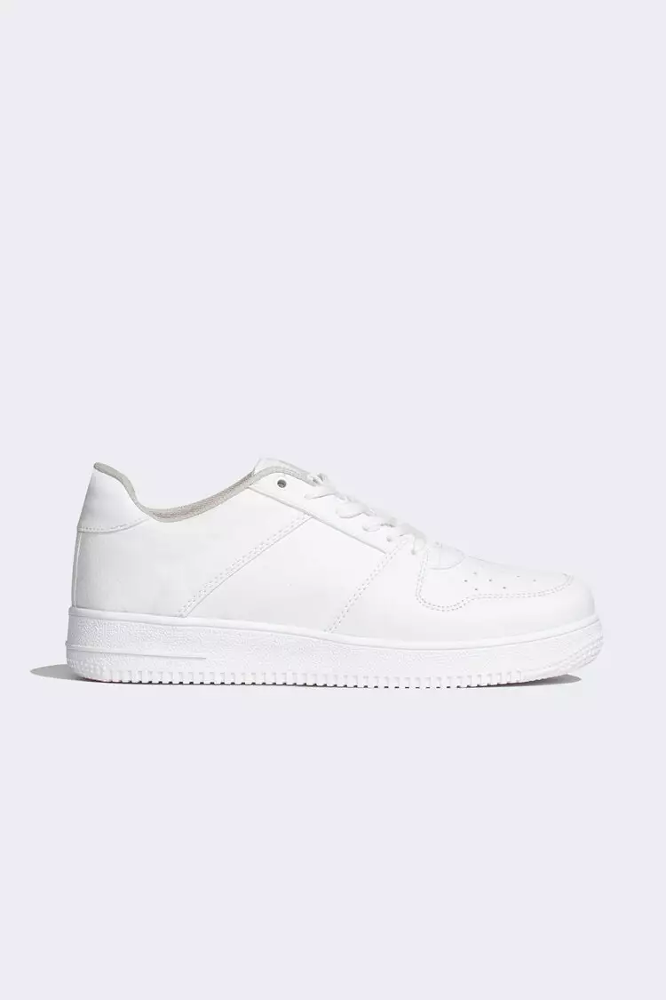 Discount on Defacto  shoes - SKU: Faux Leather Flat Sole Sneaker