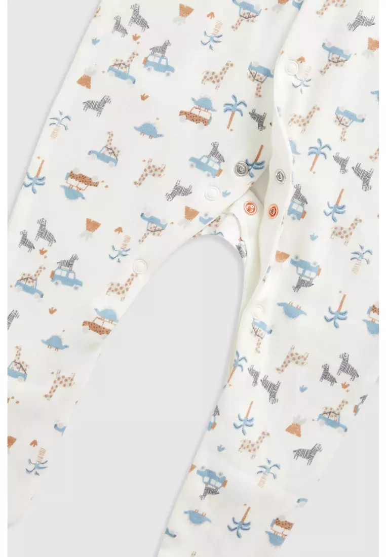 Zebra Baby Sleepsuits - 3 Pack