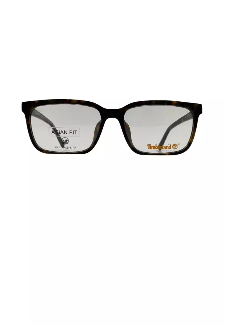 Timberland Men s Tortoise Brown Plastic Rectangle Eyeglasses TB 1580F 056