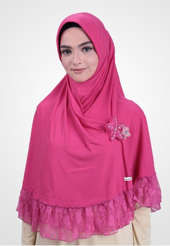  Warna  Jilbab  Untuk Kebaya Pink  Fanta  Voal Motif