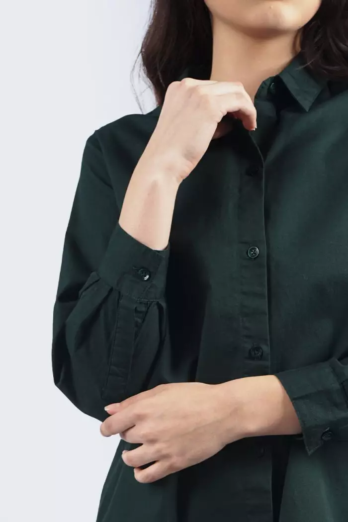 Kemeja Wanita Arien Dark Green