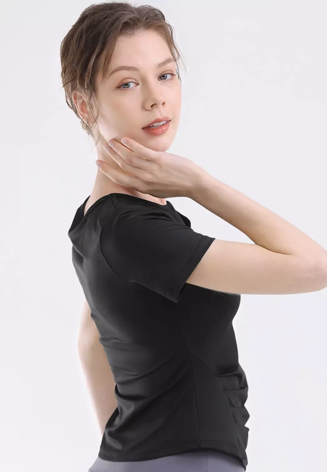 Aeries Top Sport Shirt – Breathable & Stretchable Workout Tee Women V-Neck Short Sleeve Workout Gym Fitness