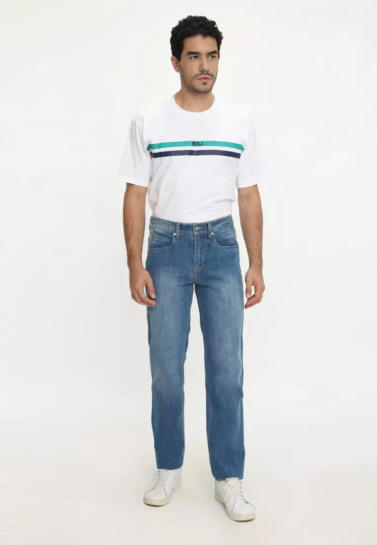 POLICE Celana Jeans Panjang V Pocket Brad Medium Regular Fit Pria