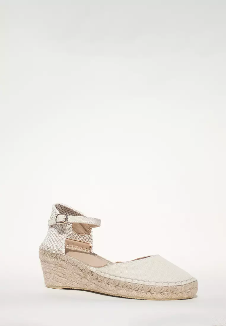 Discount on Espadril  shoes - SKU: Petra5 Wedges Oyster