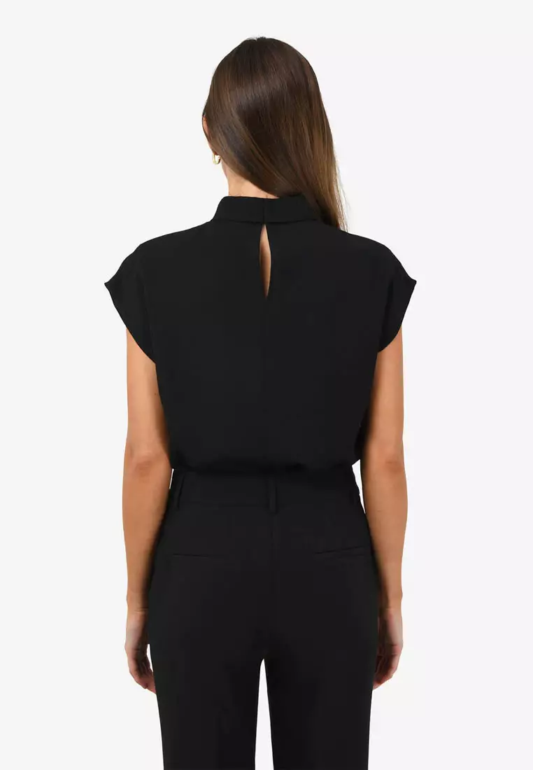 Tiara High Neck Shell Top