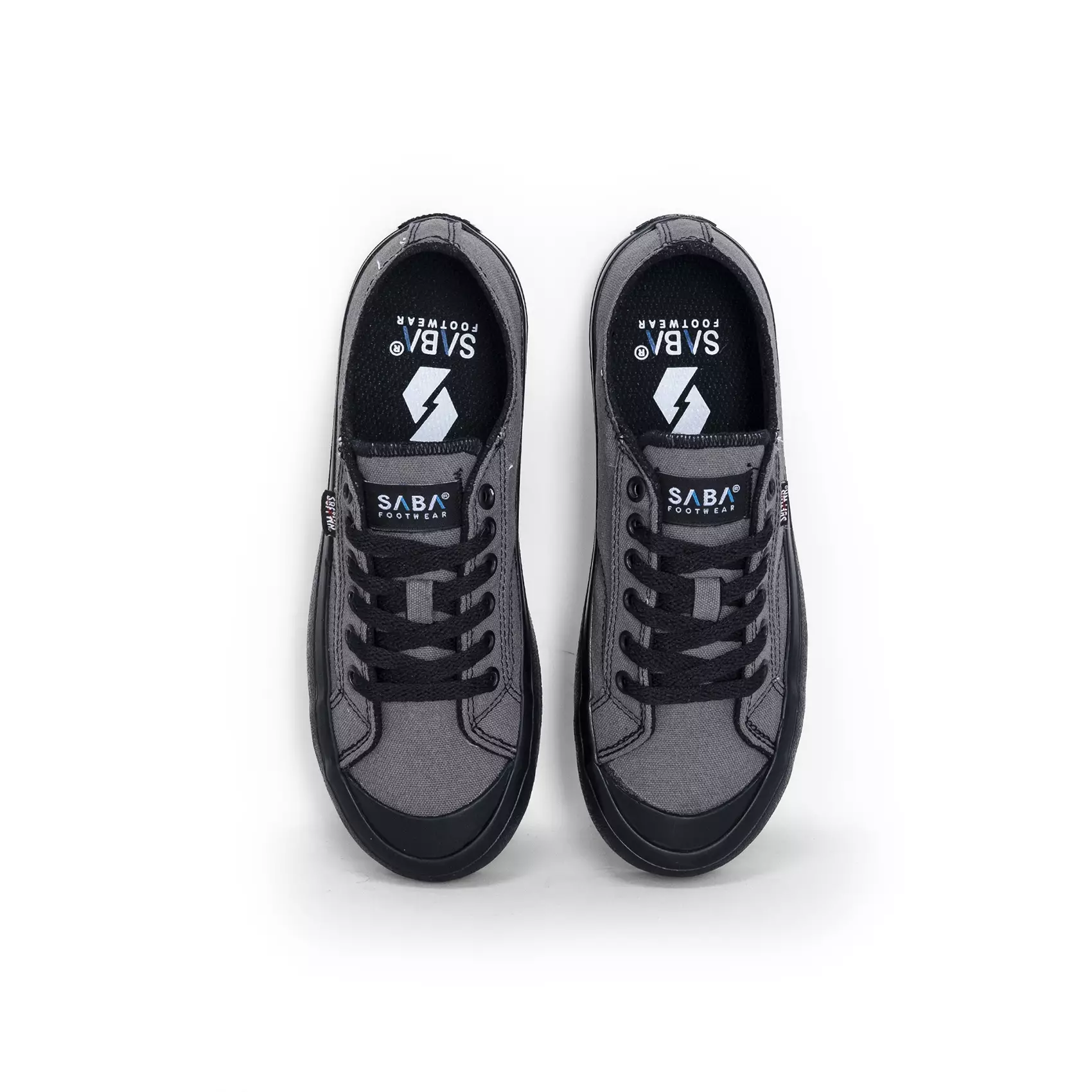 SABA Basic Grey All Black - Sepatu Sneakers Casual Pria Wanita