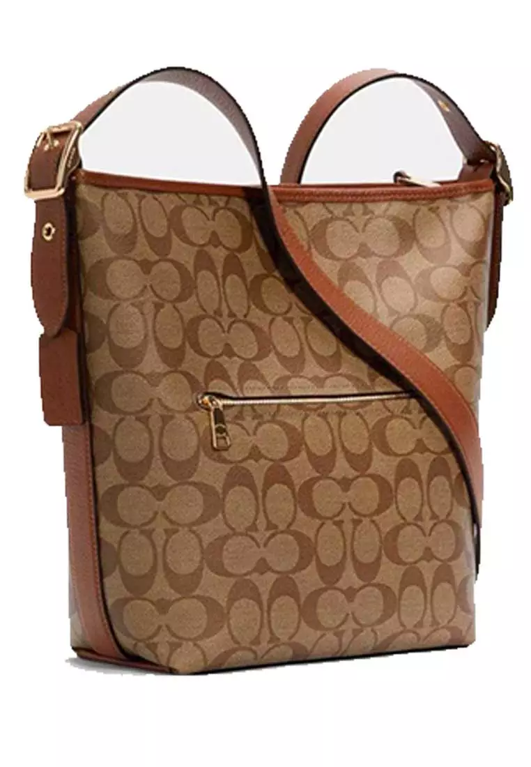 coach val duffle brown