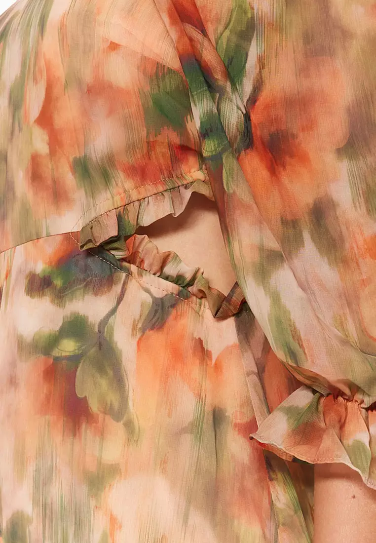 Ruffles Patterned Dress