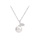 Glamorousky white 925 Sterling Silver Fashion Elegant Leaf Freshwater Pearl Pendant with Cubic Zirconia and Necklace 0021BACDEE3F2AGS_1