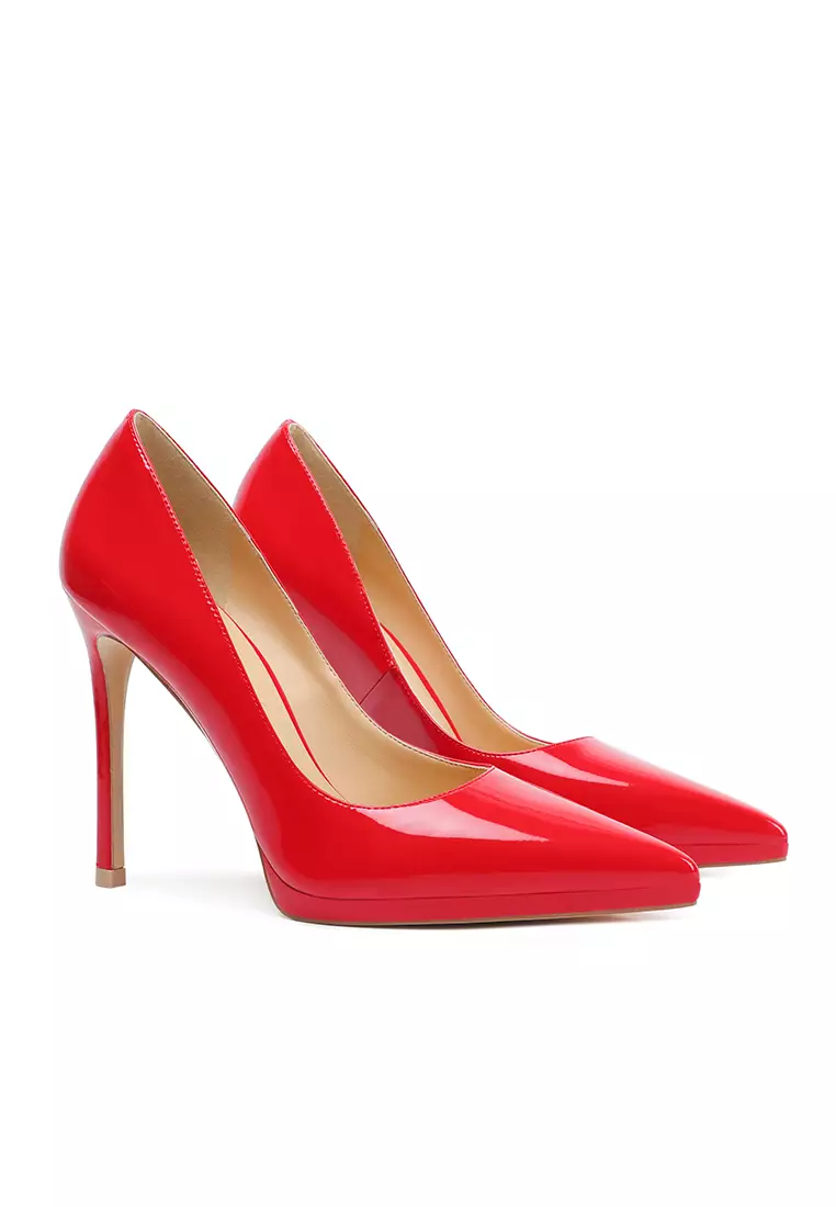 12CM Patent Leather Pointed High Heel Shoes HZL520