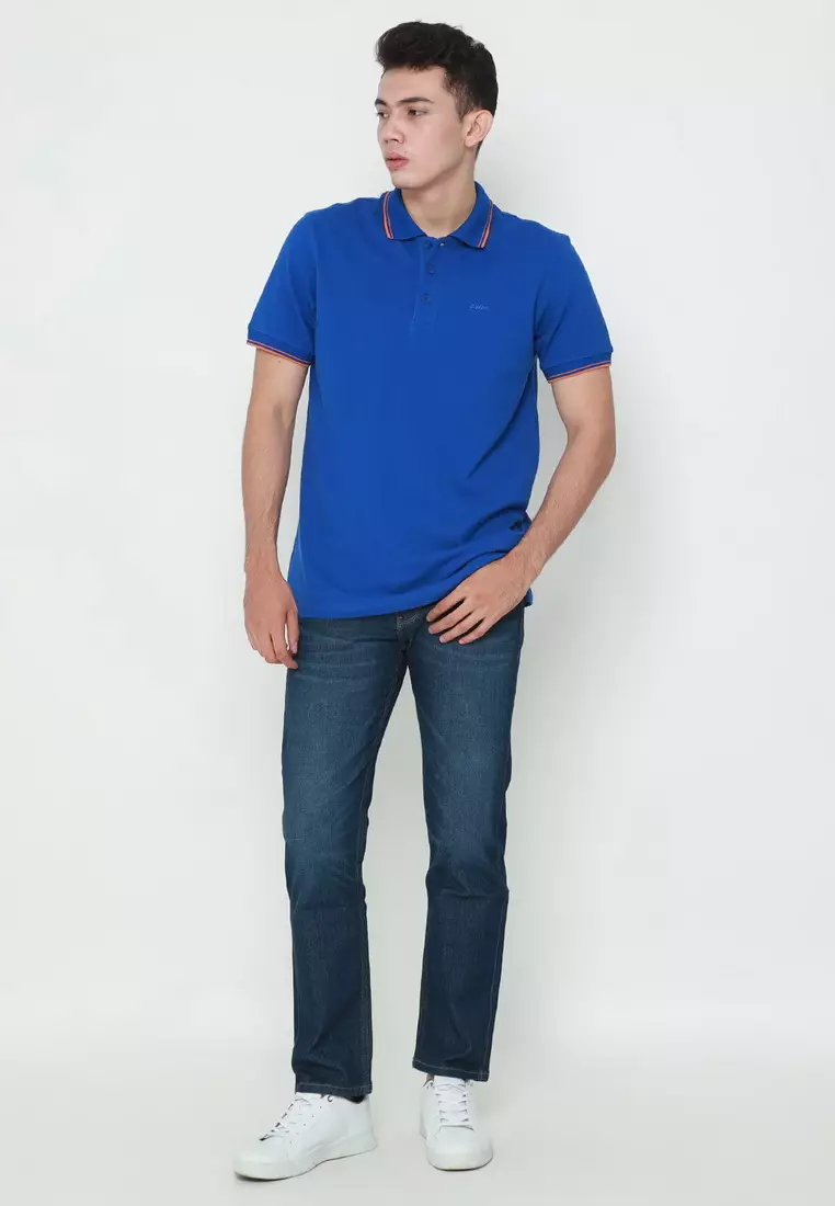 POLICE Polo Shirt Krah Stripes Pria 207200031