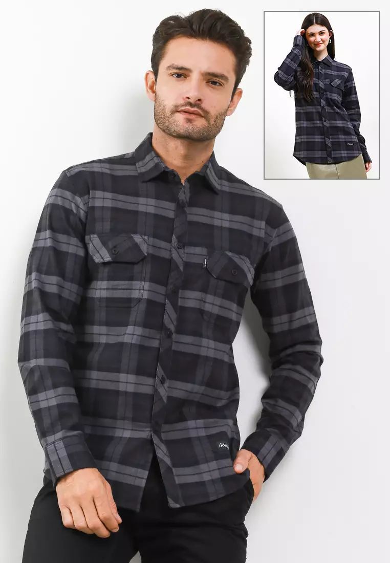 Kemeja Flanel Panjang X-Medoffers Unisex