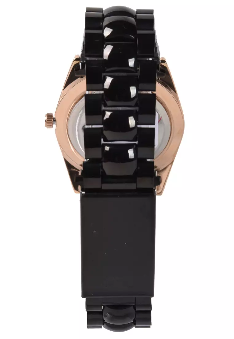 Mirage - Jam Tangan Pria - Rosegold - Black Stainless Steel Bracelet - 1579M-M