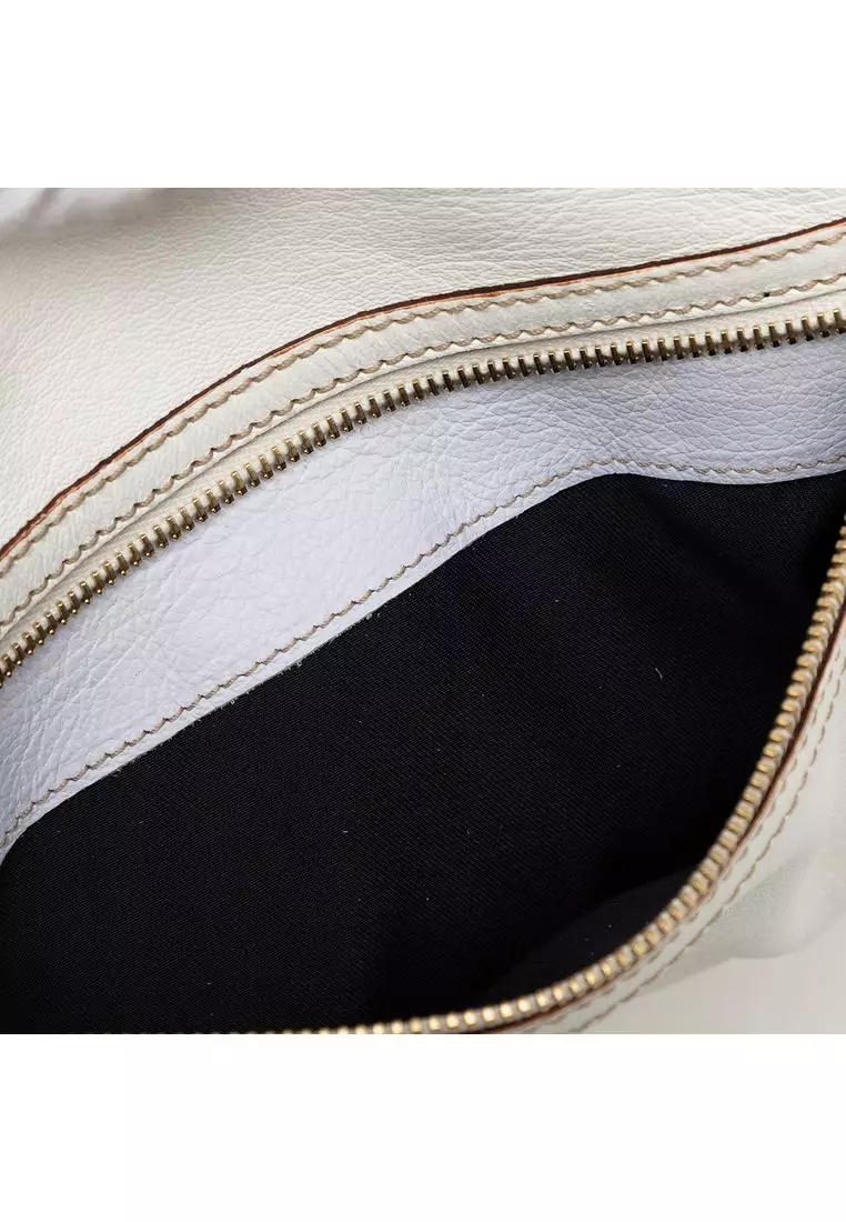 Pre-Loved Gucci Calfskin Web Capri Ranch Kid Shoulder Bag