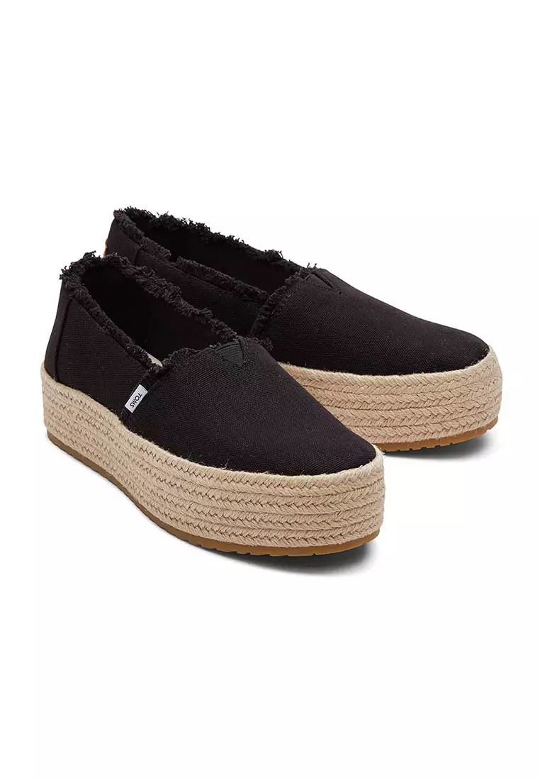 Women Valencia Black Canvas Shoes