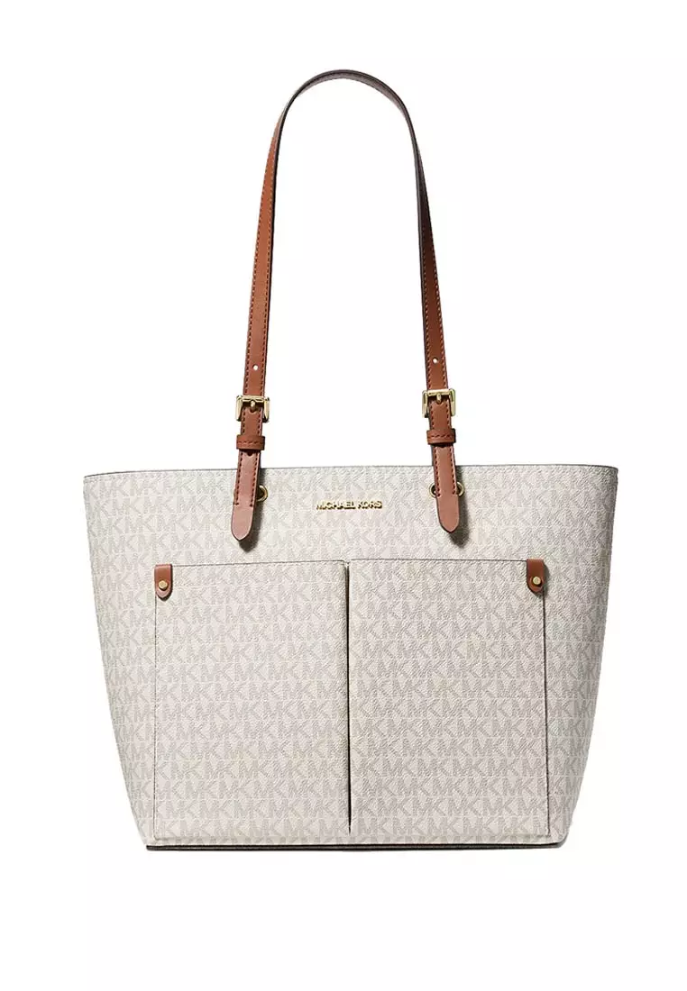 Michael kors jet clearance set logo tote vanilla