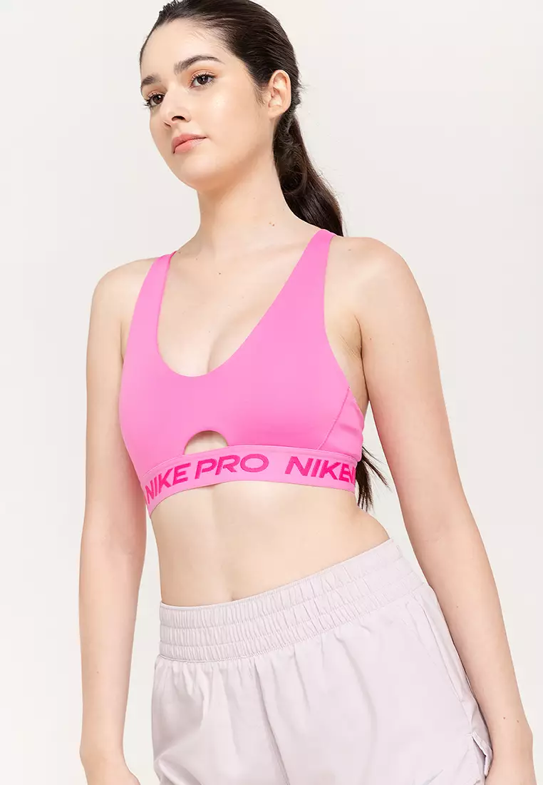 Nike pro pink sports bra on sale