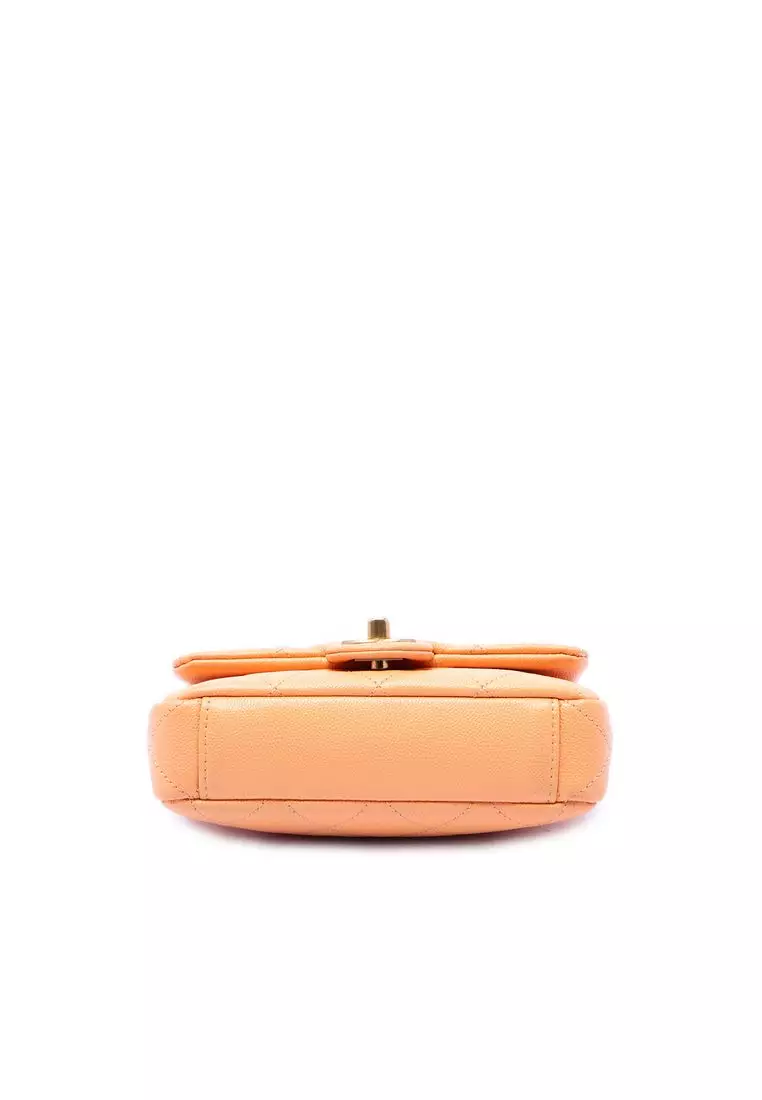 Pre-Loved Chanel Mini Cc Quilted Caviar Single Flap