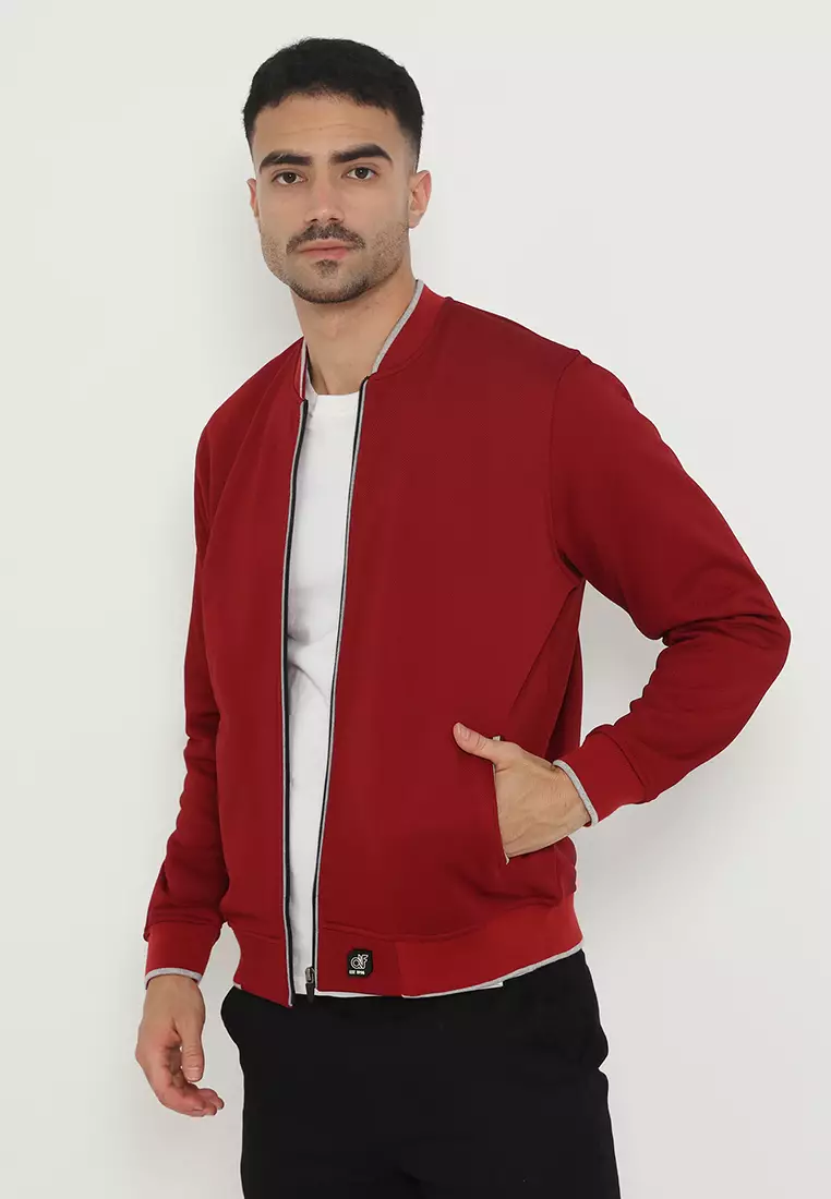 Jacket Cvc D&F Bomber Maroon