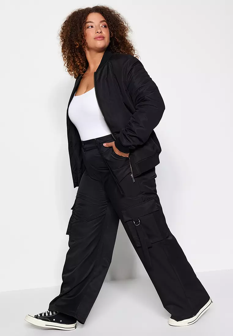 Plus Size Wide Leg Parachute Pants