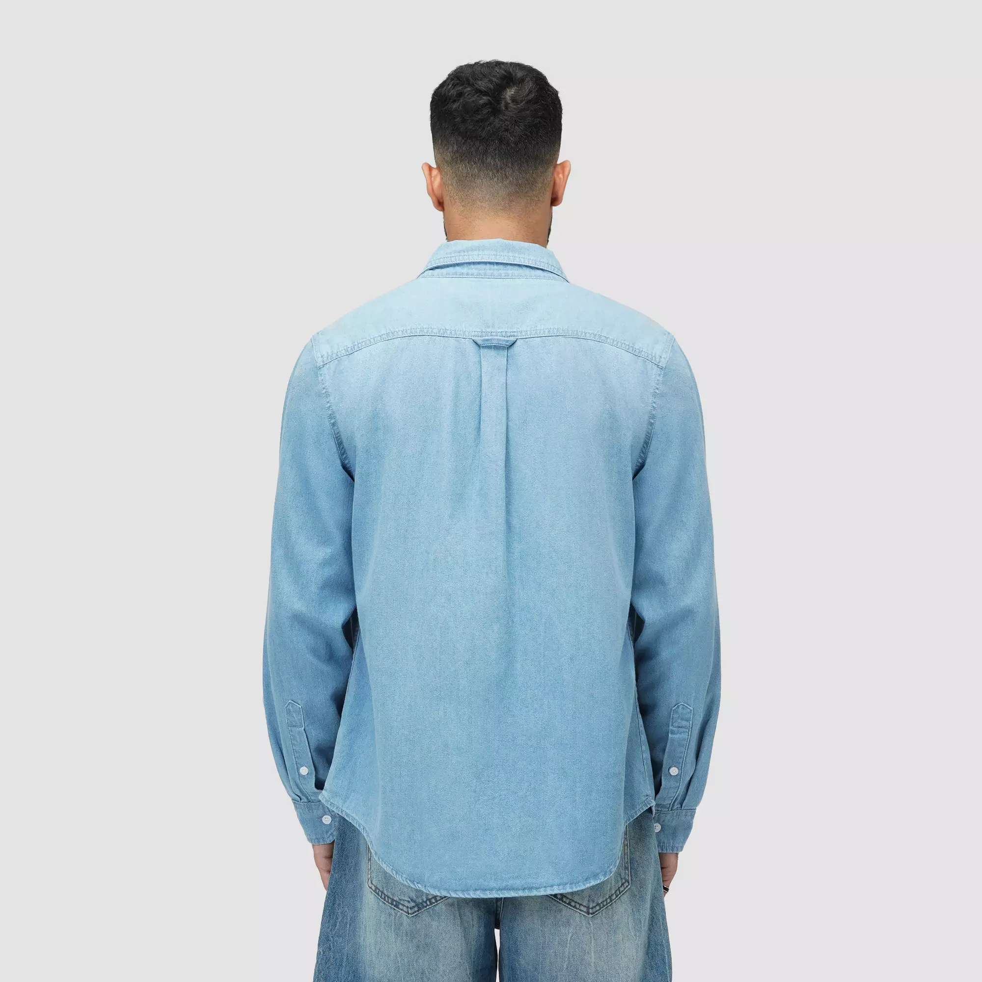 CELCIUS Regular Kemeja Denim Lengan Panjang L03000731C Biru