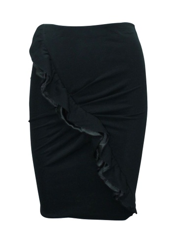 Emporio Armani black emporio armani Classic Pencil Skirt with Ruffles 05D27AA0E3A32CGS_1