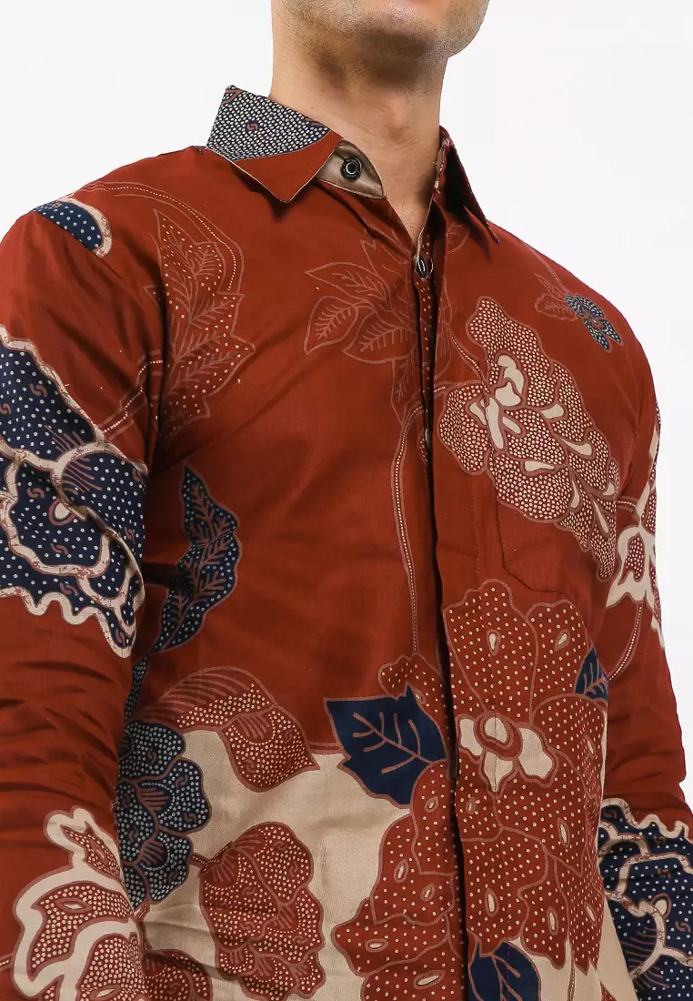 Pradipta Kemeja Batik Exclusive Premium Pria Casual Modern Lengan Panjang