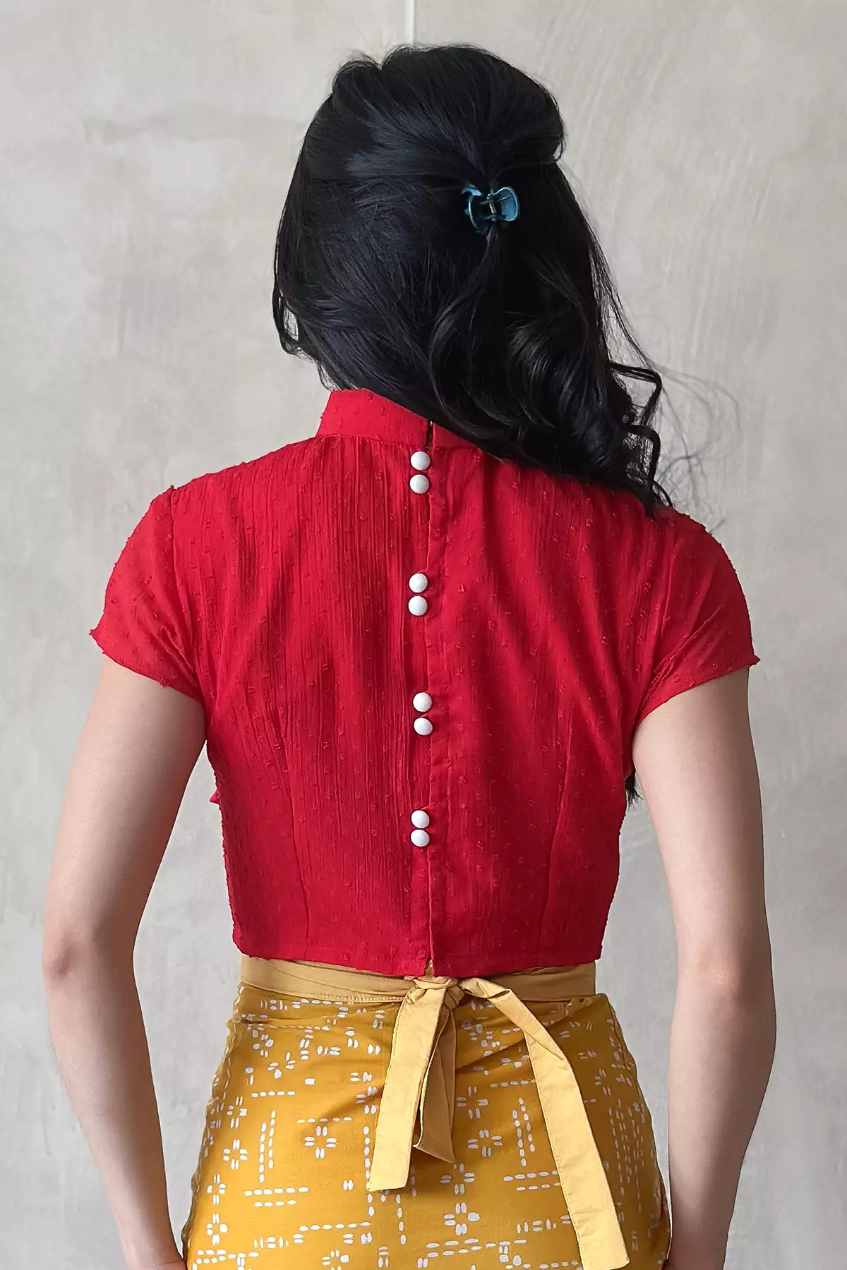 Qipao Blouse | Silk Organza Sakura main image 1