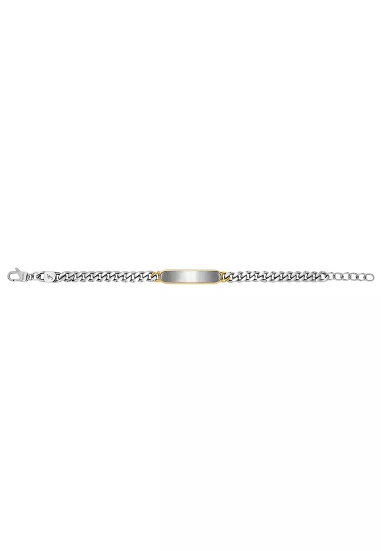 Fossil Men's Drew Bracelet ( JF04851998 ) - Two Tone, Stainless Steel, Stainless-Steel