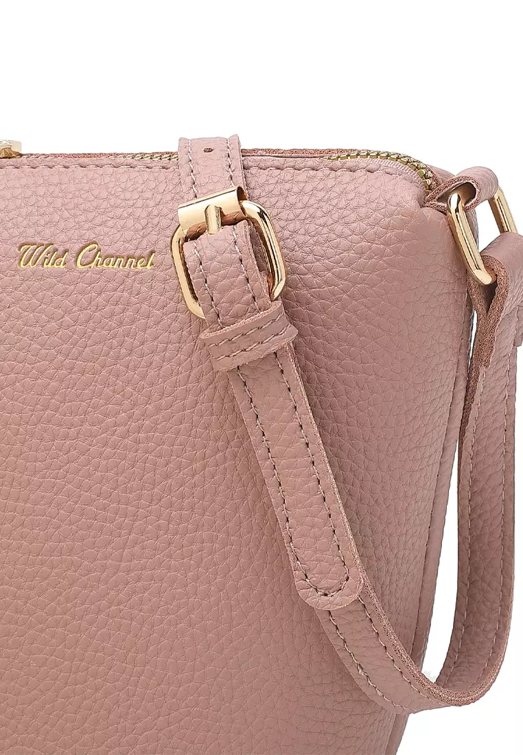 Women's Shoulder Sling Bag / Crossbody Bag (Tas Selempang / Tas Bahu Wanita) - Merah Jambu