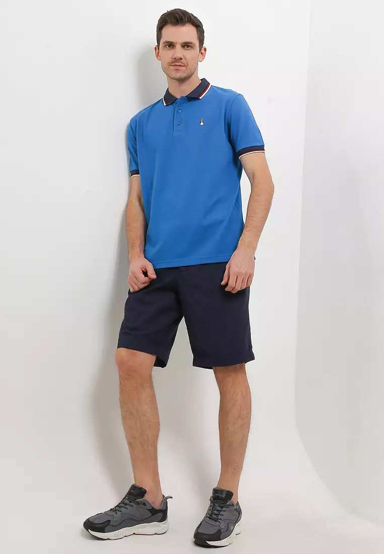 Daumier Stripe Flatknit Polo Shirt