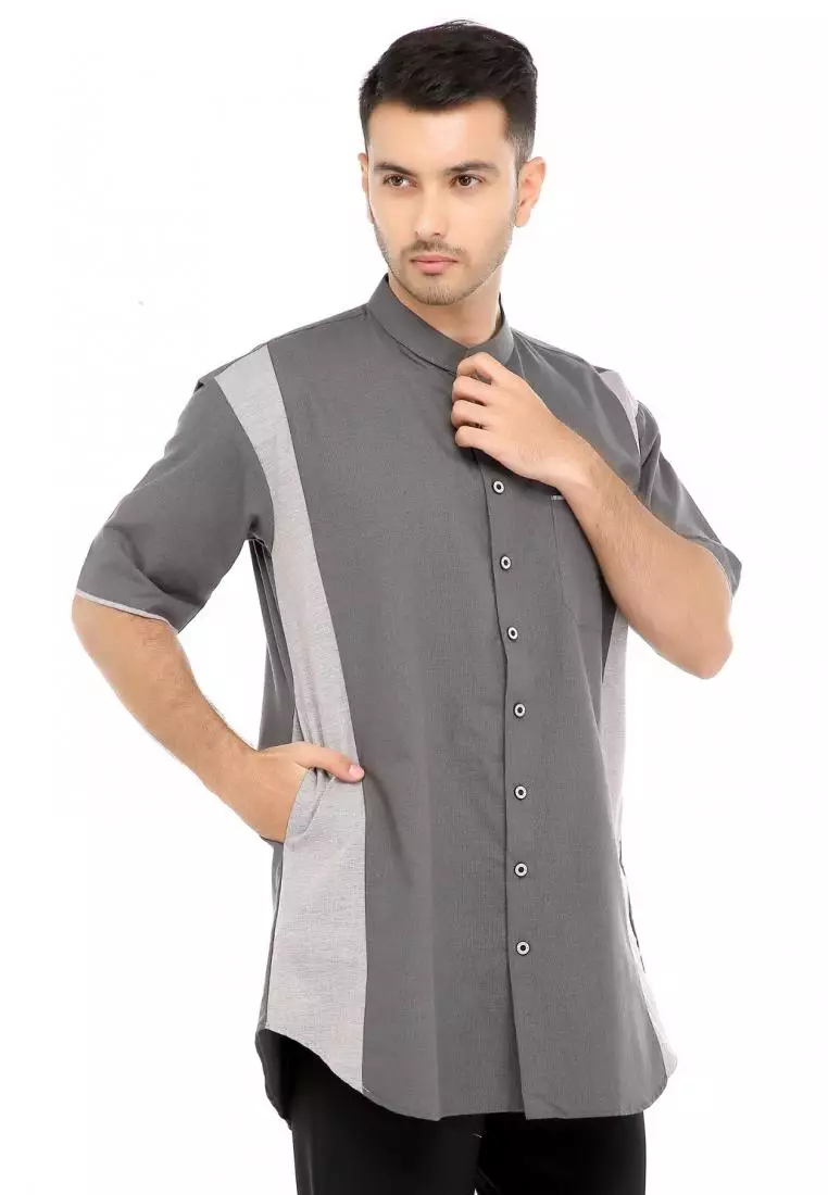 Baju Koko Gamis Muslim Pria Gibran - Abu Tua