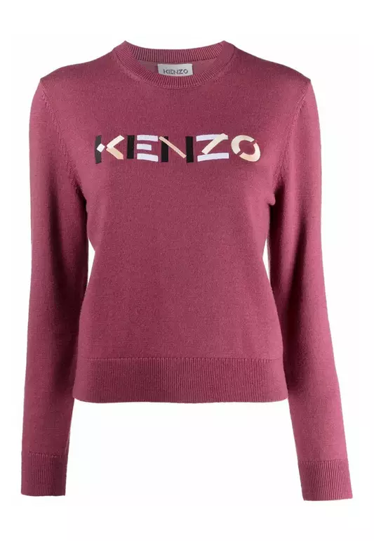 Logo Embroidered Sweater in Blackberry