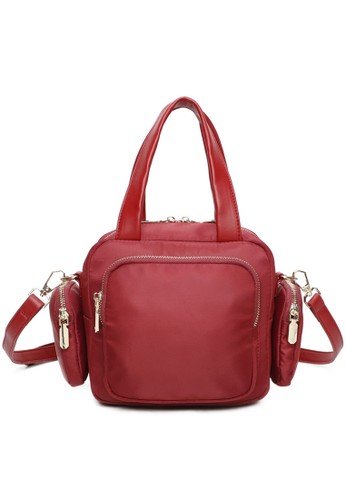Milliot & Co. red Laurie Top Handles Bag 4988AAC5E4EF7BGS_1