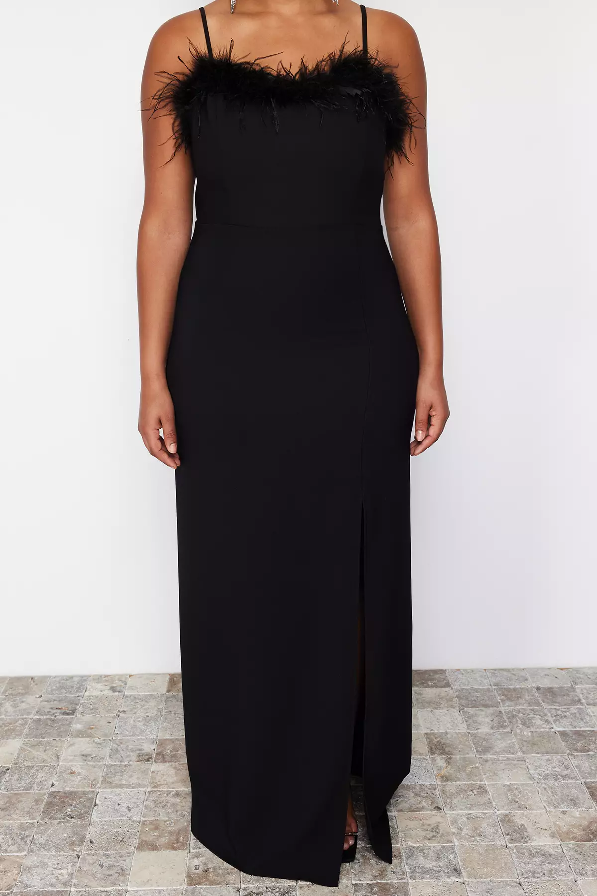 Plus Size Slit Maxi Dress