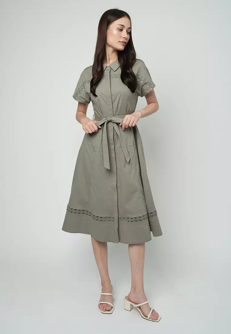 Aubriella Dress with Chest Trimming