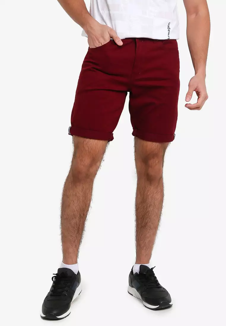 Maroon online bermuda shorts