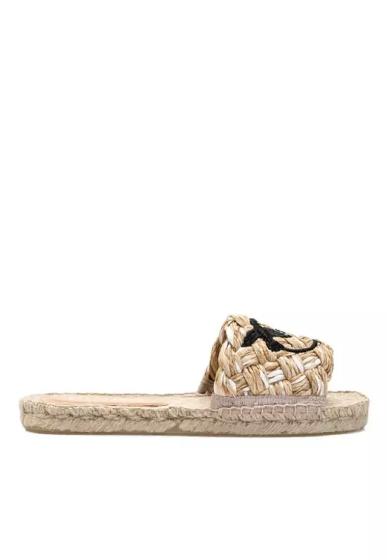 Buy Pinko Love Birds raffia slip-ons Online | ZALORA Malaysia