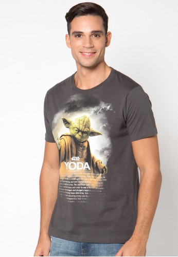 Starwars Yoda Teks Print T-Shirt